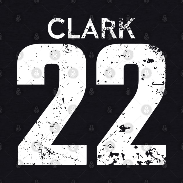 Caitlin Clark White Distressed Jersey Number 22 by itsMePopoi